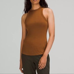 Hold Tight Crewneck Tank Top Copper Brown